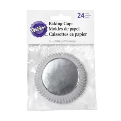Wilton 24 Piece Silver Foil Baking Cups Set -Cookware Shop ZOR W415207 2